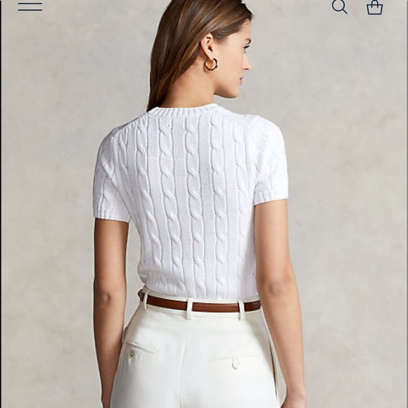 Polo Ralph Lauren

Cable-Knit Short-Sleeve Sweater  white - Picture 3 of 17